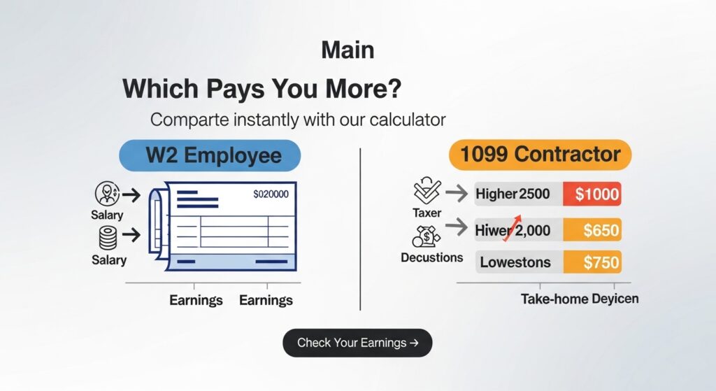 w2 vs 1099 calculator